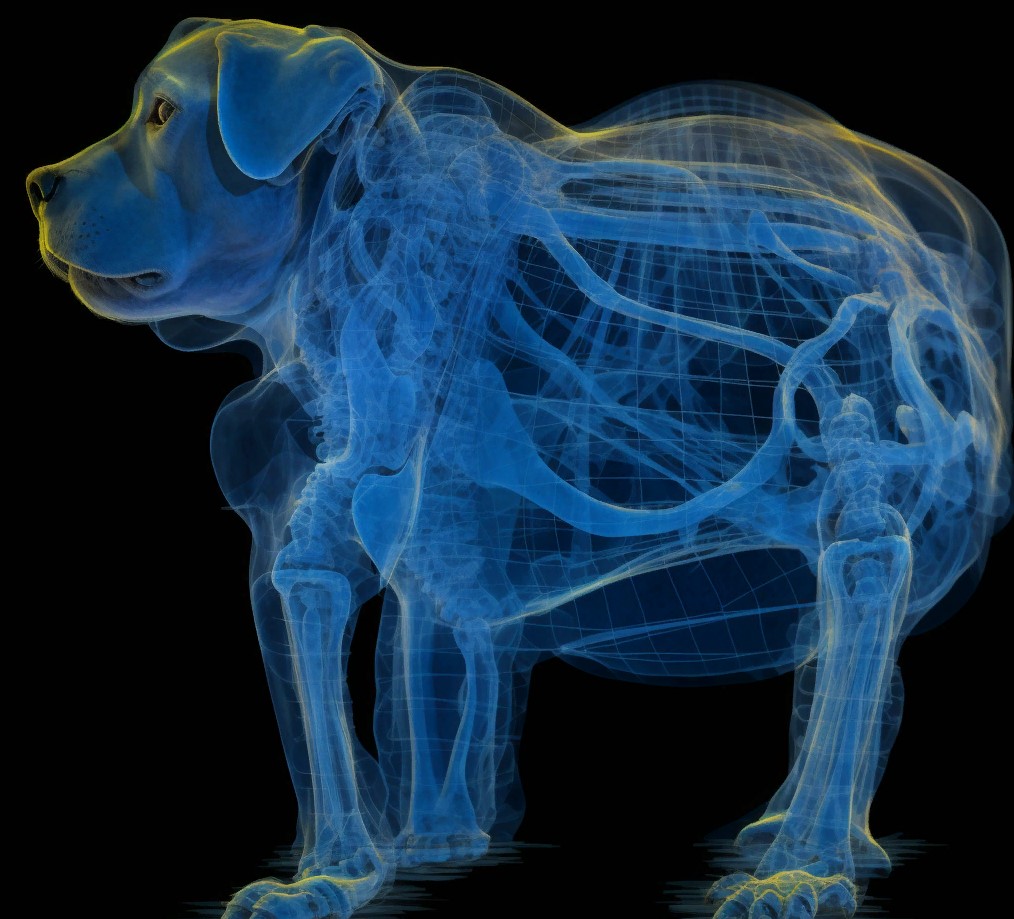 Колит кишечника у собак, рентгеновский снимок